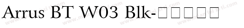 Arrus BT W03 Blk字体转换